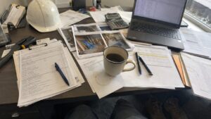 Restoration project case study documentation including scope reports, photo documentation, and insurance coordination materials