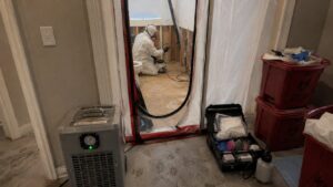 Category 3 toilet overflow cleanup with containment, HEPA filtration, and full PPE protocols in Spanish Fork residence