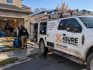 4Sure Mold Removal branded work truck in Spanish Fork UT